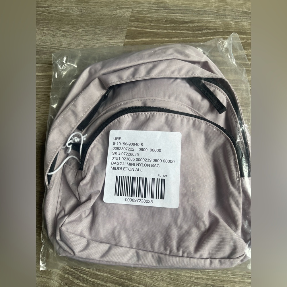 NWT Baggu Light Purple Nylon Backpack